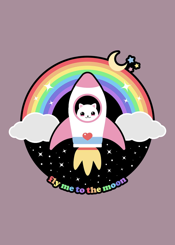 Kawaii Space Rocket