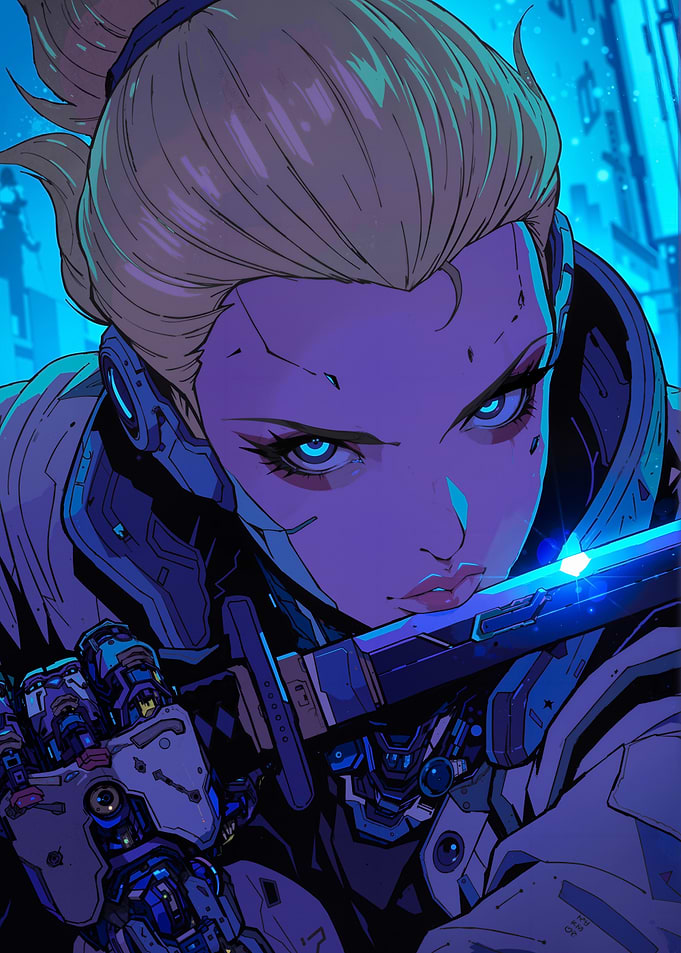 Cyberpunk Female Warrior