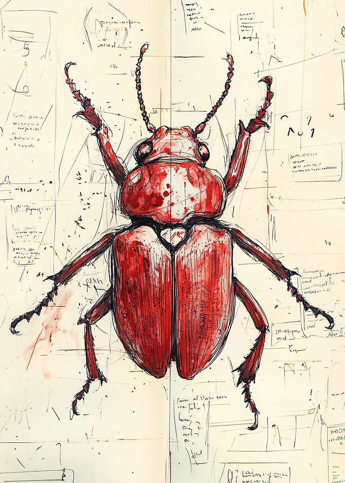 Red Beetle Illustration