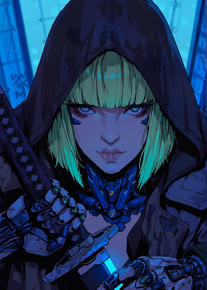 Cyberpunk Female Warrior