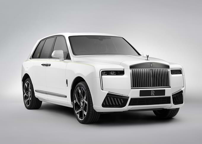 White Rolls Royce Cullinan SUV