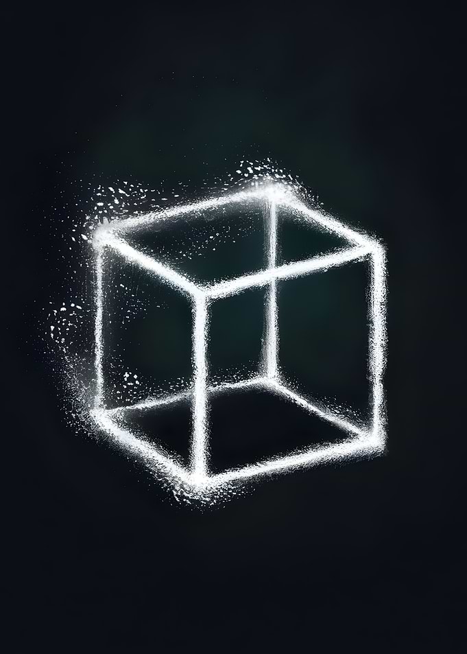 White Cube on Black