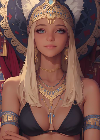 Egyptian Queen Portrait Anime Girl