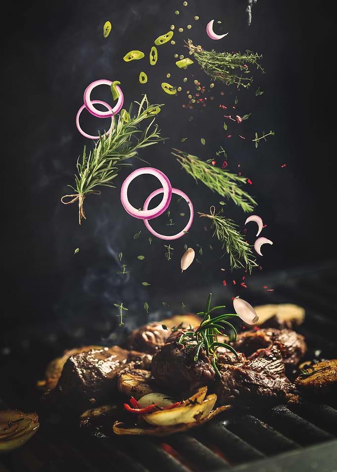 Grilled Steak with Herbs
