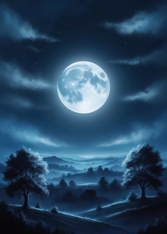 Full Moon Night Landscape