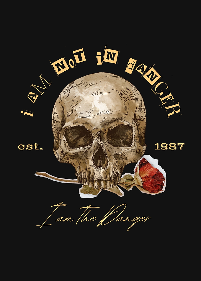 Skull and Rose Design