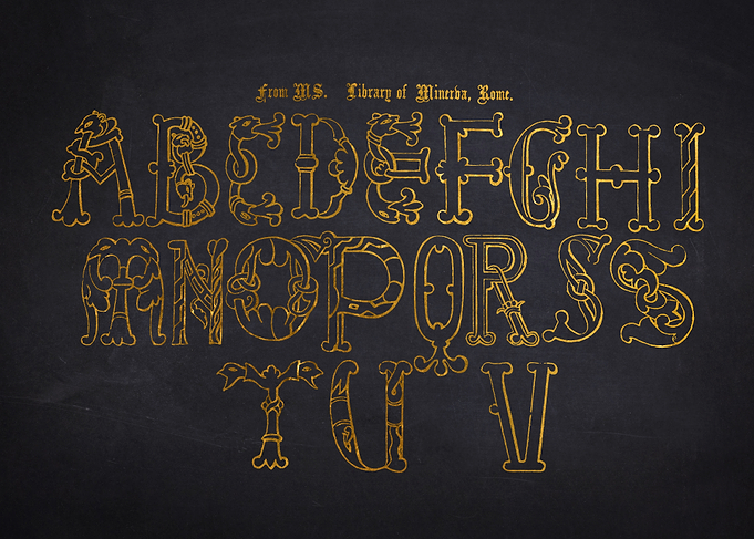 Rome Gold Alphabet