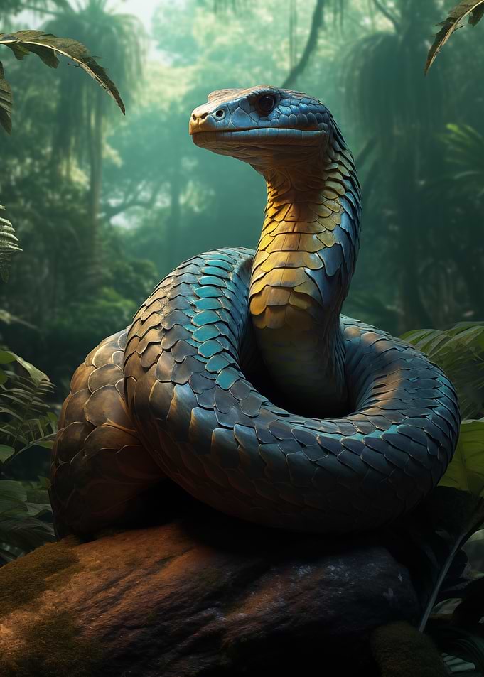 Blue and Gold Snake
