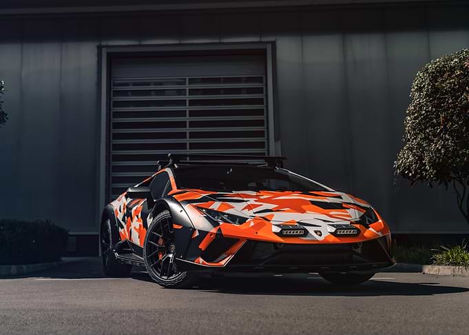 Camouflaged Lamborghini