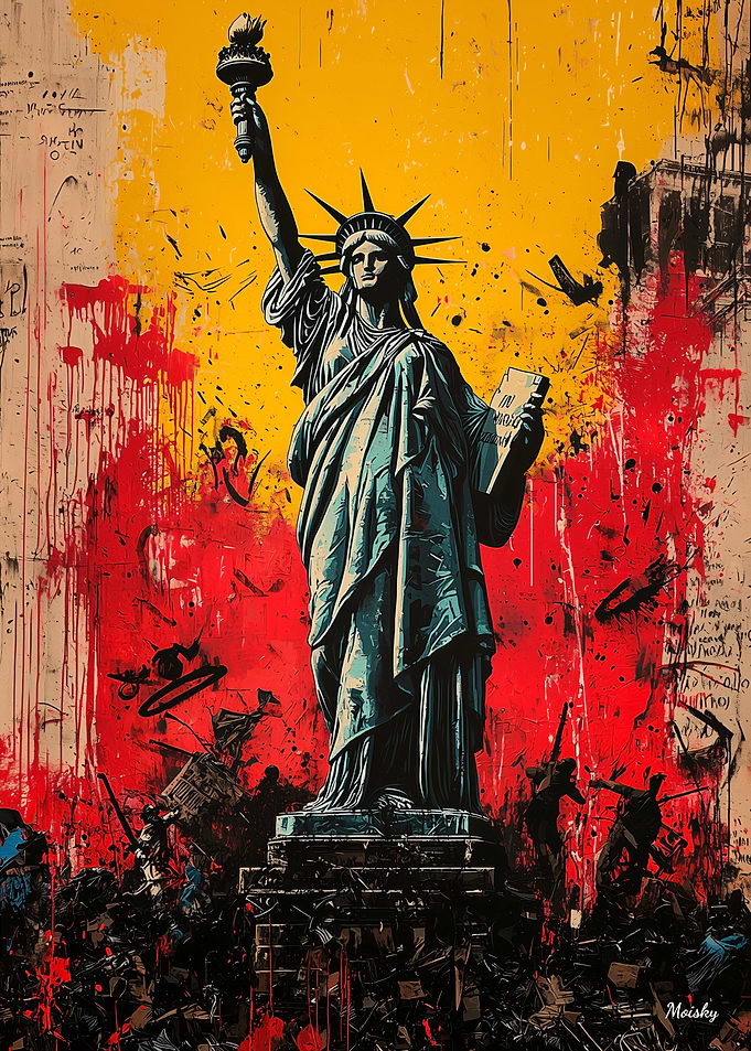 Expressionist Statue of Liberty – Bold Contemporary Art Reinterpretation