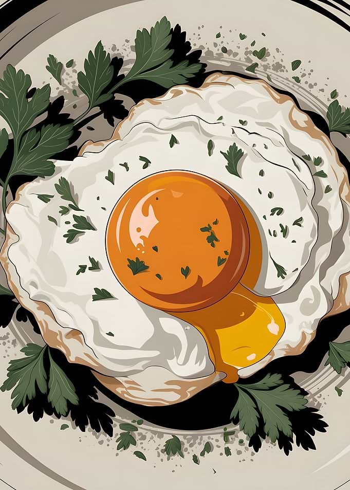 Fried Egg with Parsley