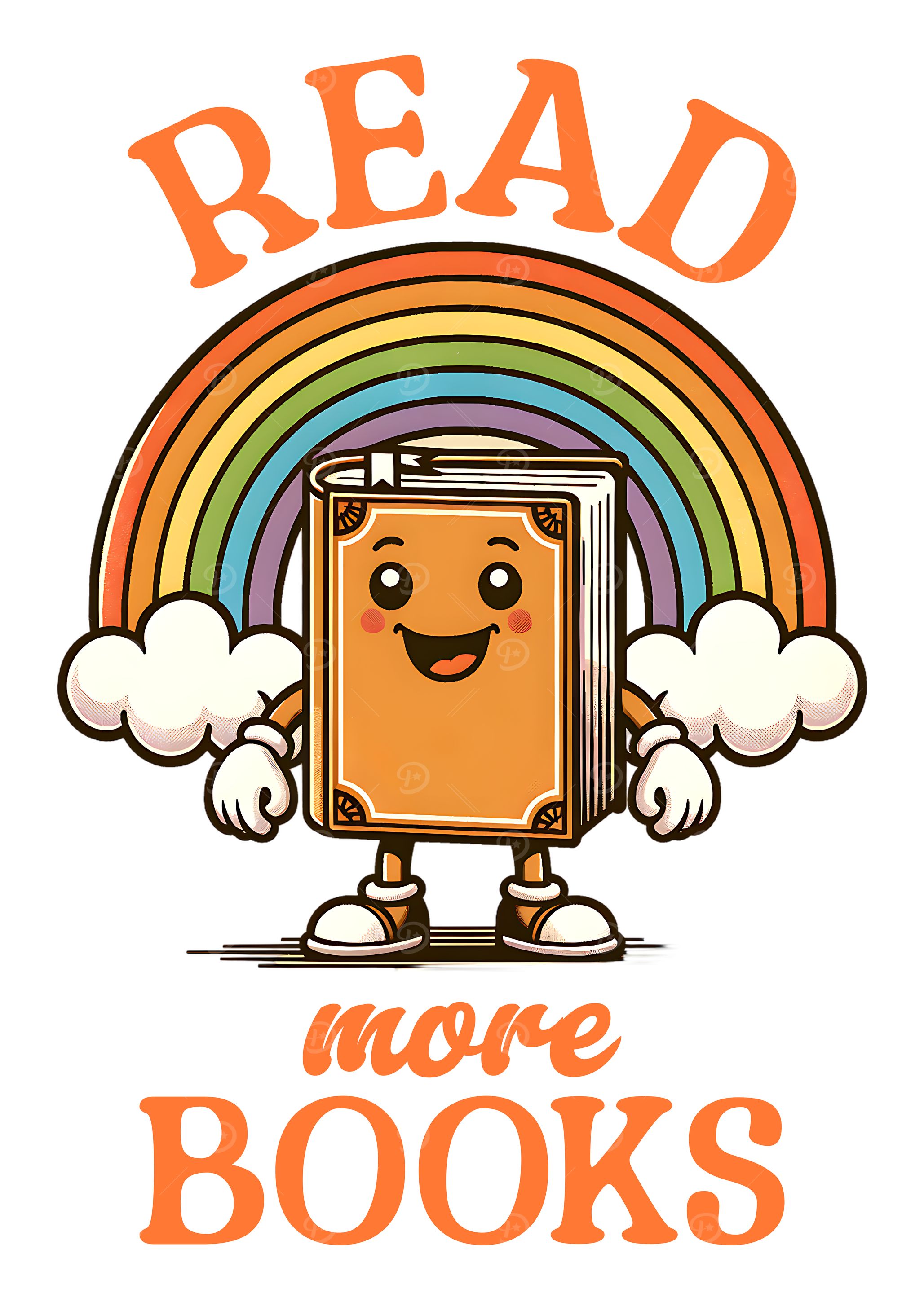 Read More Books Retro Book Mascot