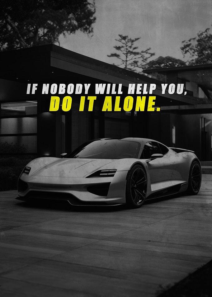 Do It Alone Motivational Poster