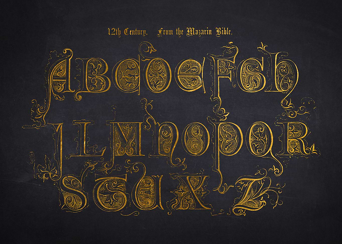 12th Century Bible Alphabet