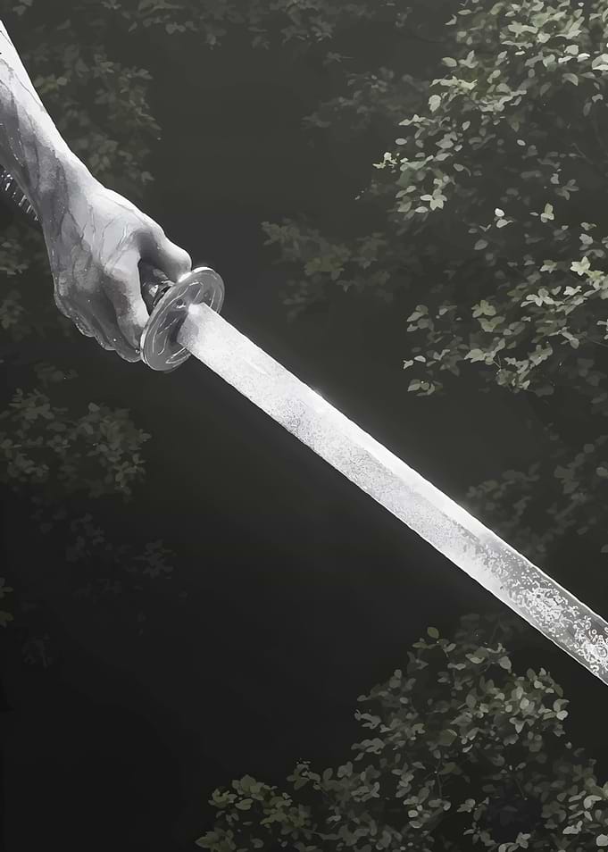 Samurai Sword in Forest