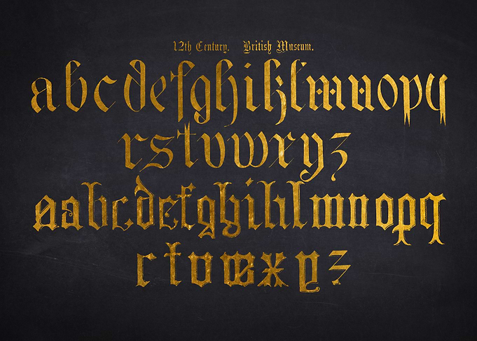 12th Century Alphabet British Museum