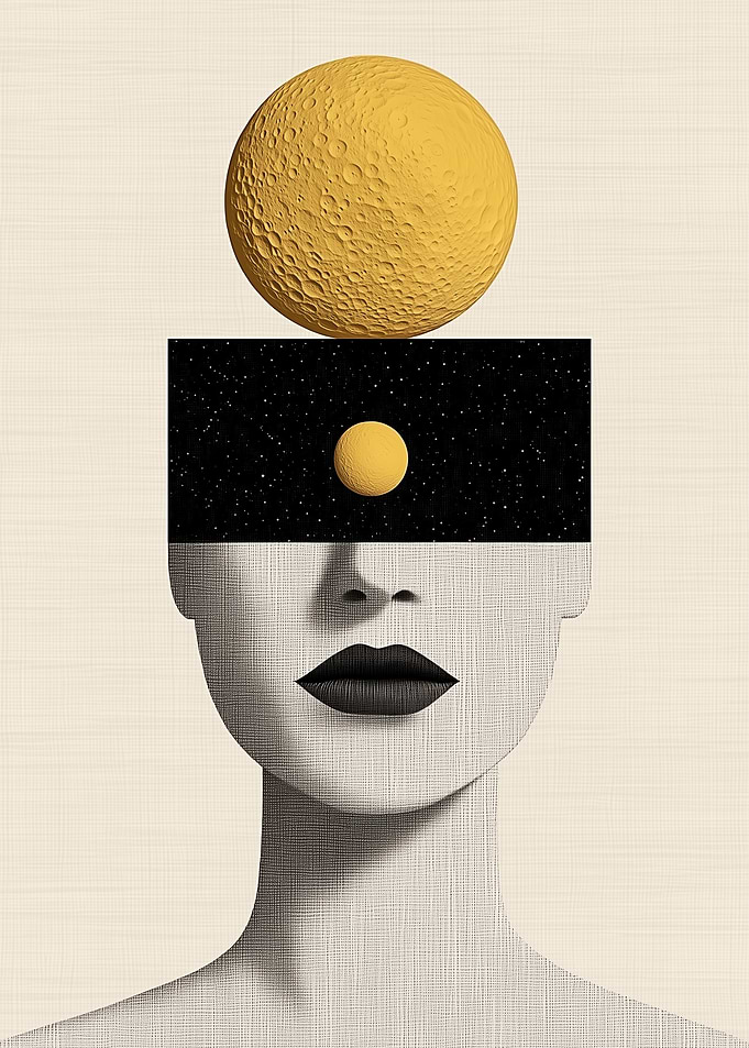 Moon Woman Collage