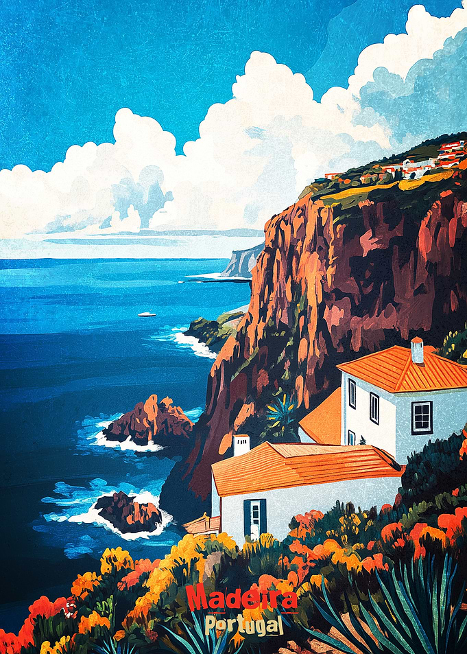 Madeira Portugal Art Poster
