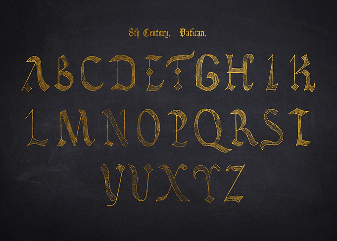 8th Century Vatican Alphabet