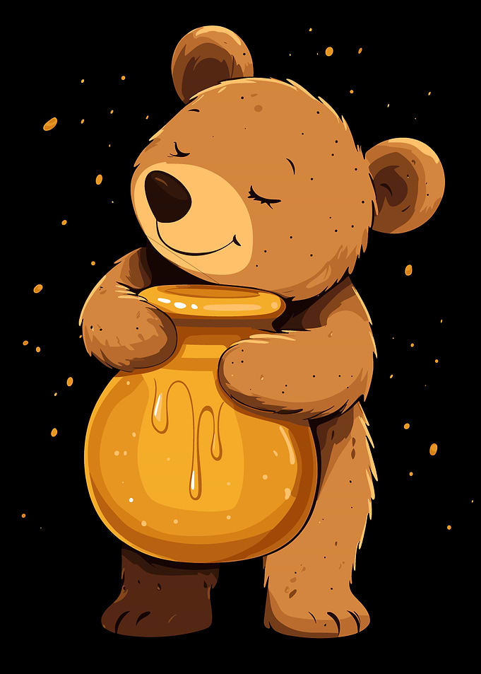 Honey Bear Illustration