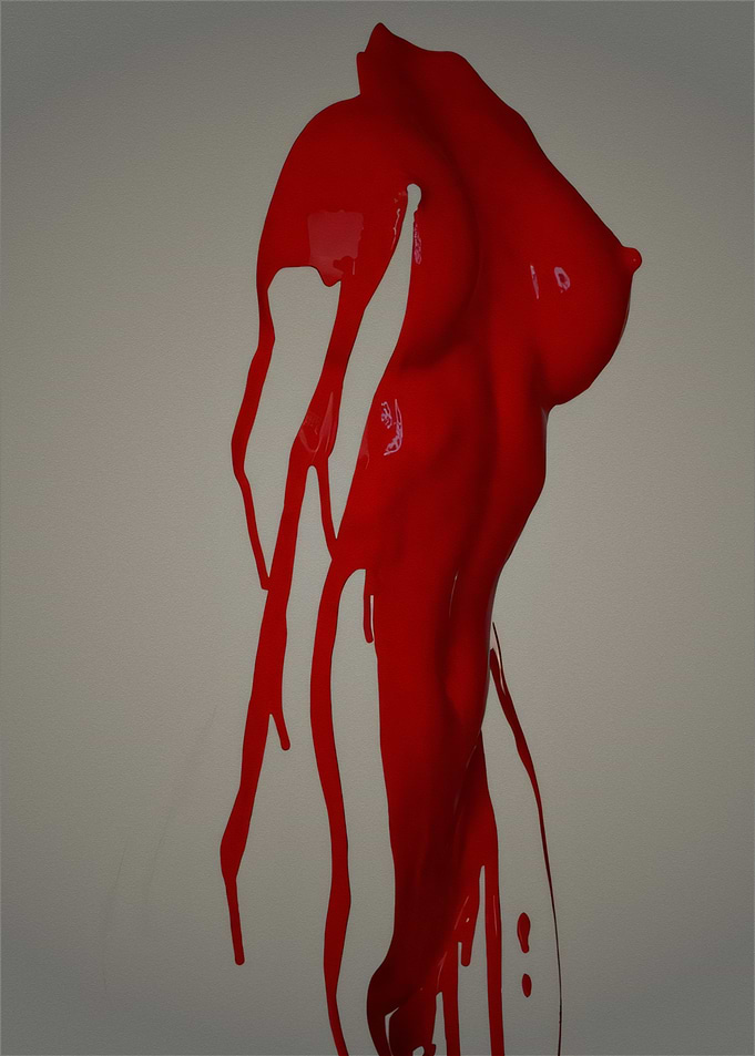 Red Paint Figure