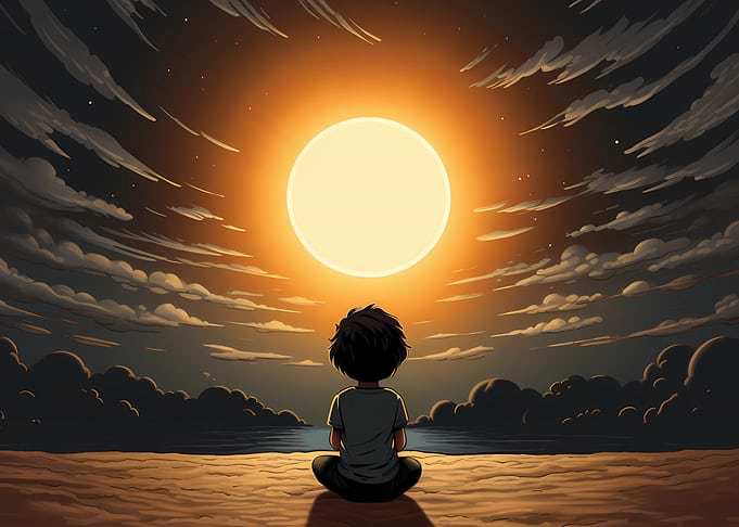 Silhouette of a Boy