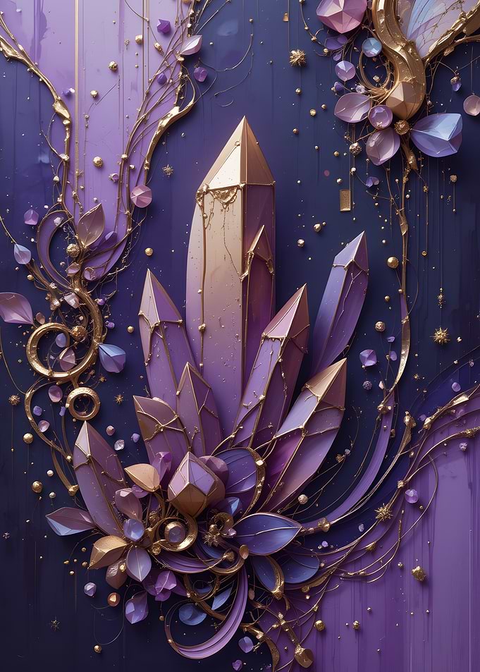 Purple Crystal Art