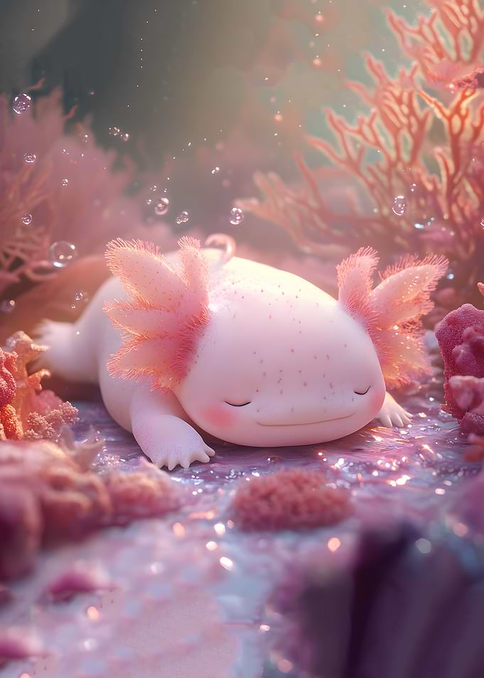 Cute Pink Axolotl