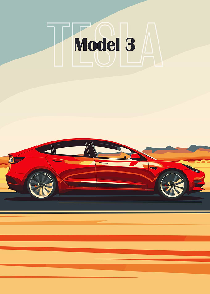 Tesla Model 3 Poster