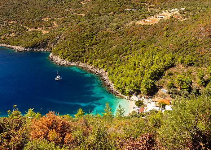 Secluded Beach Cove, Lefkada, Greece