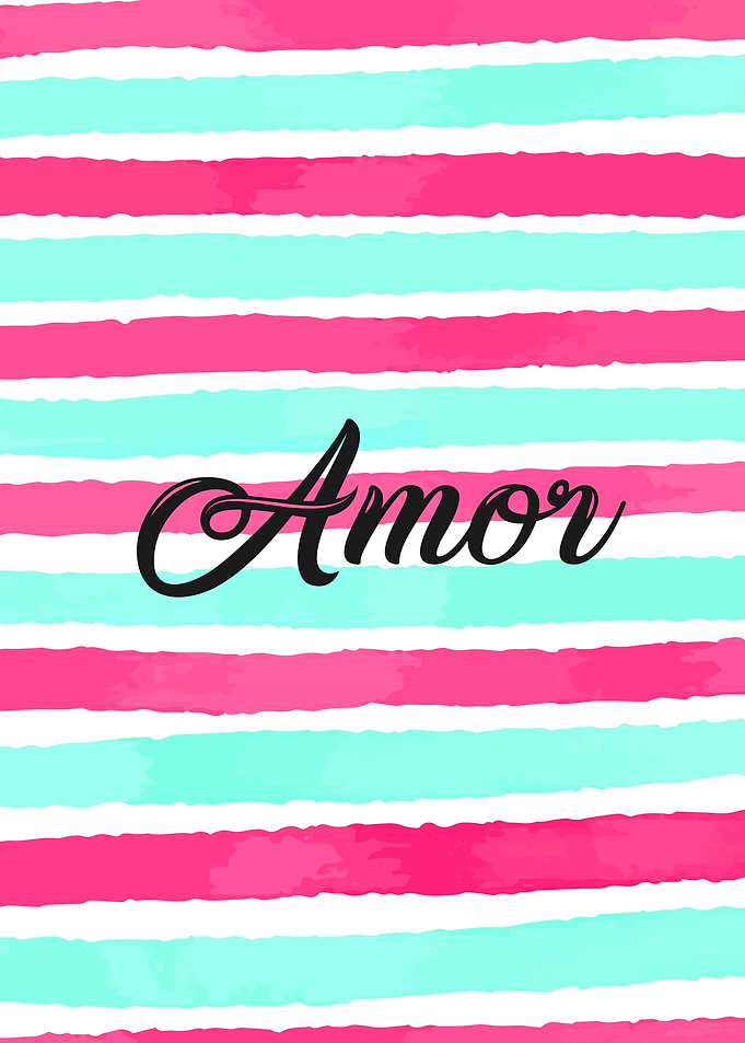 Amor Watercolor Stripes