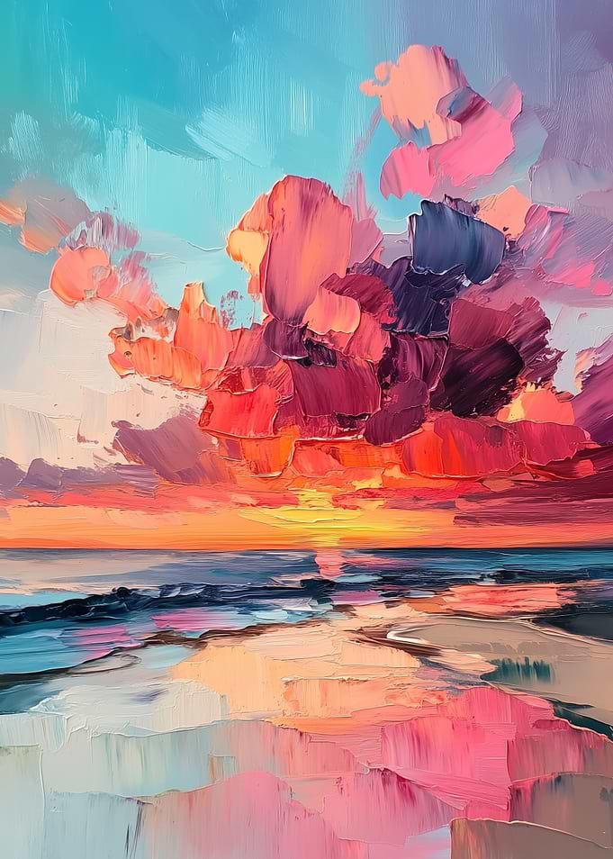 Sunset Seascape Painting