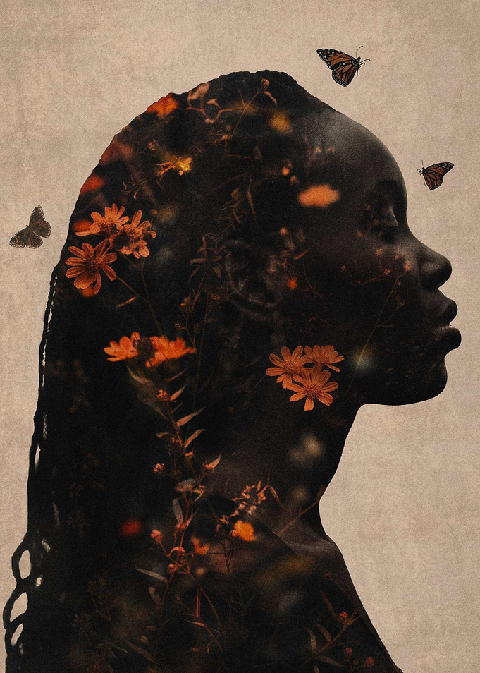 Woman and Flowers