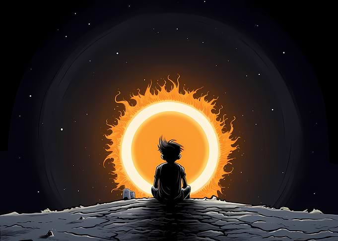 Silhouette Against the Sun