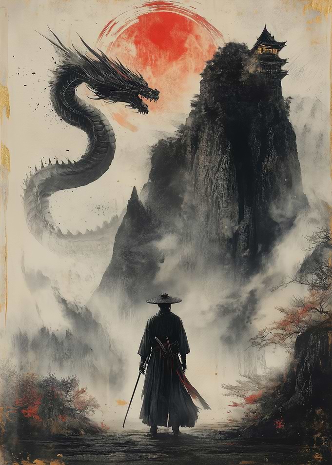 Lone Samurai vs Dragon