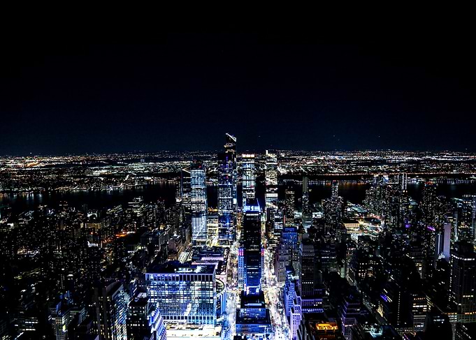 New York City Night Skyline
