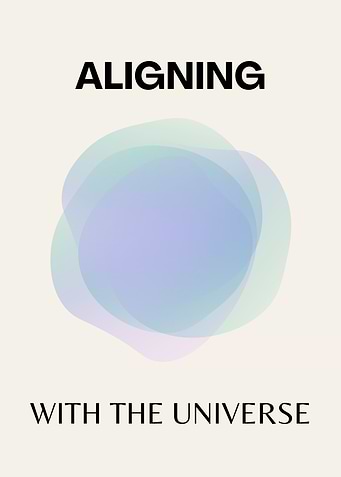Align with the Universe, Manifestation, Spiritual, Aura Gradient, Affirmation Quote