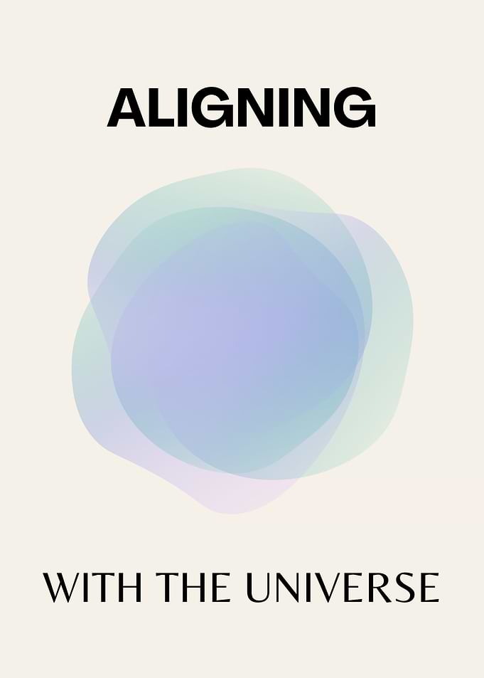 Align with the Universe, Manifestation, Spiritual, Aura Gradient, Affirmation Quote