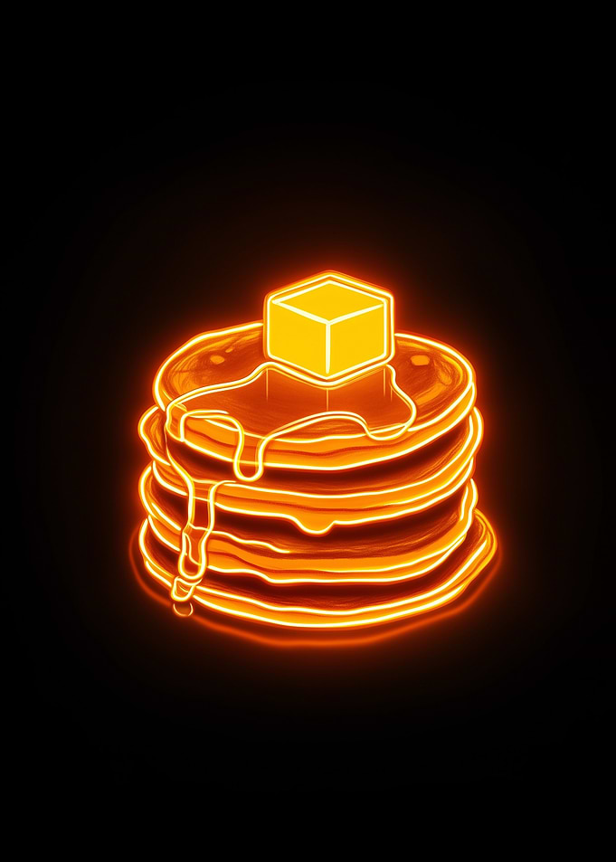 Neon Pancake Stack