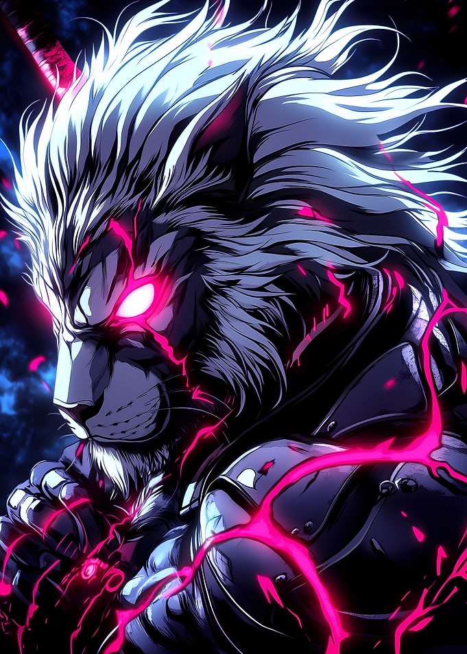 Lion Warrior Digital Art Animal