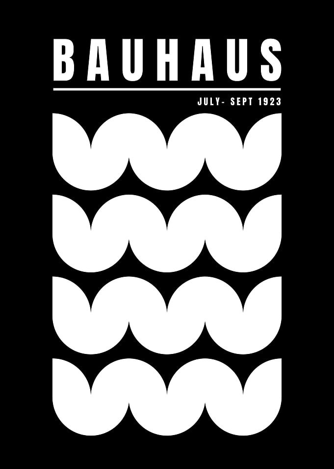 Bauhaus Geometric Poster
