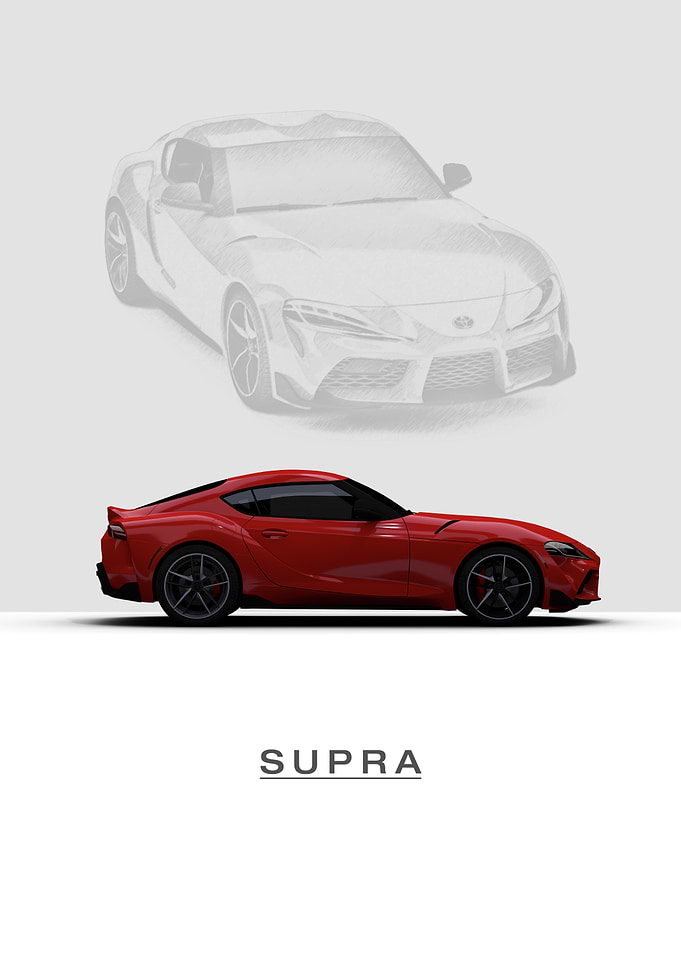 Red Toyota Supra