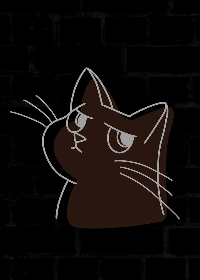 Grumpy Cat Outline
