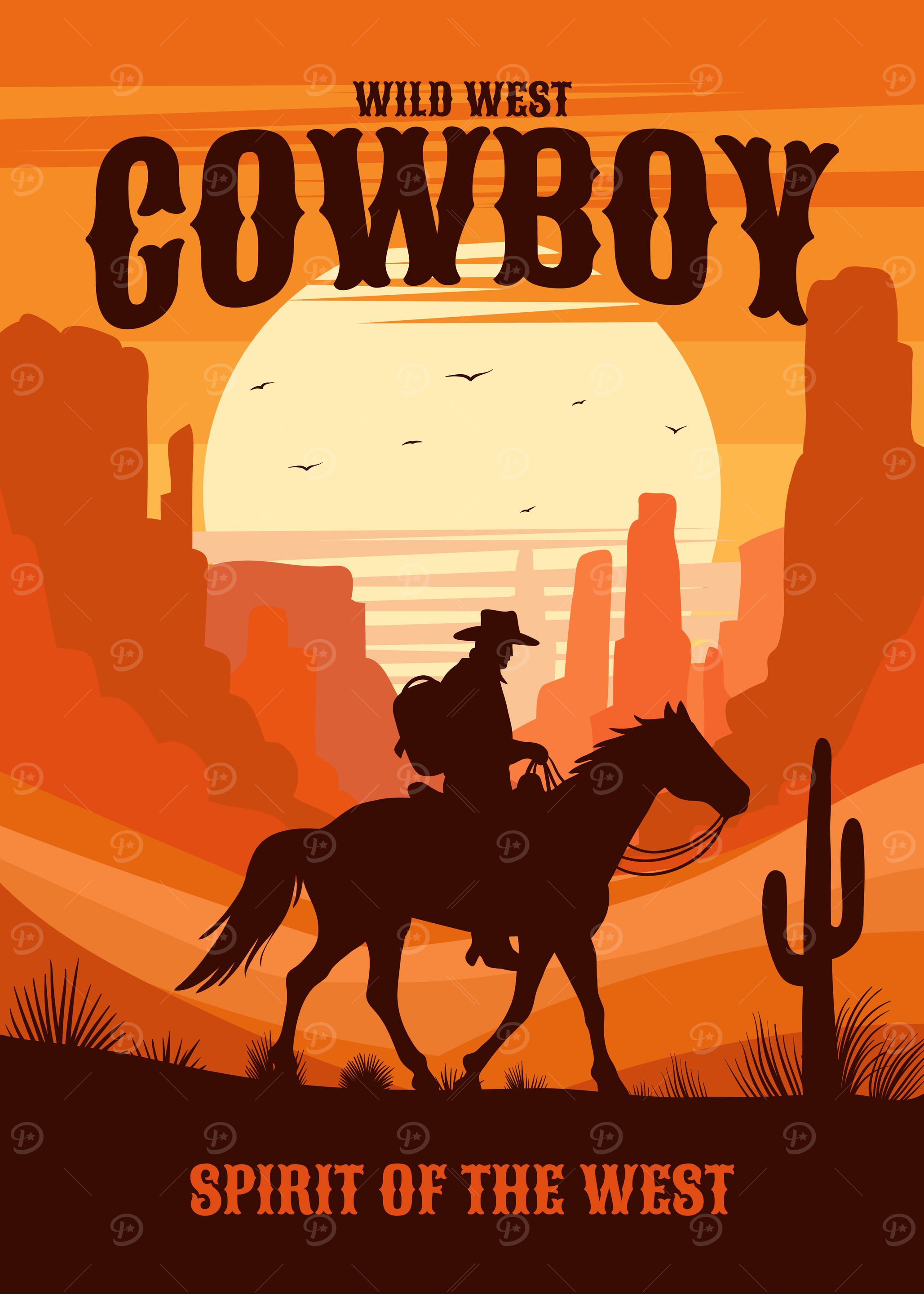 Wild West Cowboy Silhouette
