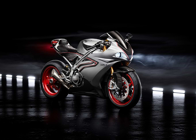 Silver & Red Sportbike