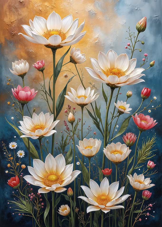 White Flowers in Bloom