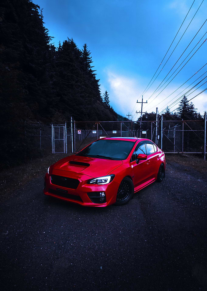 Red Subaru WRX