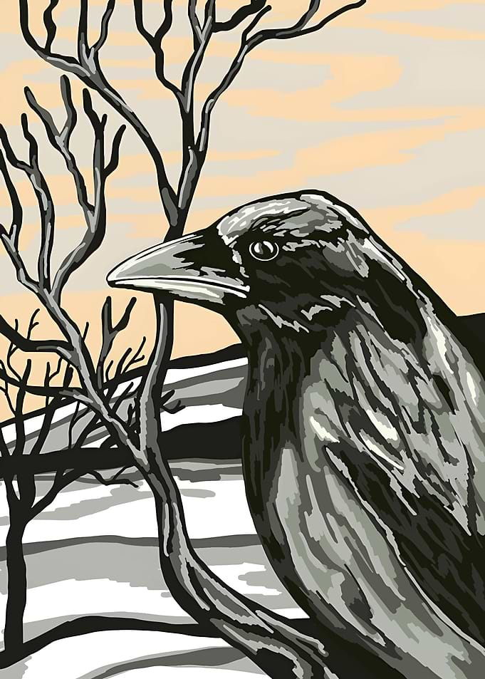 Raven on Branch