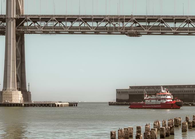 Bridge and Fireboat