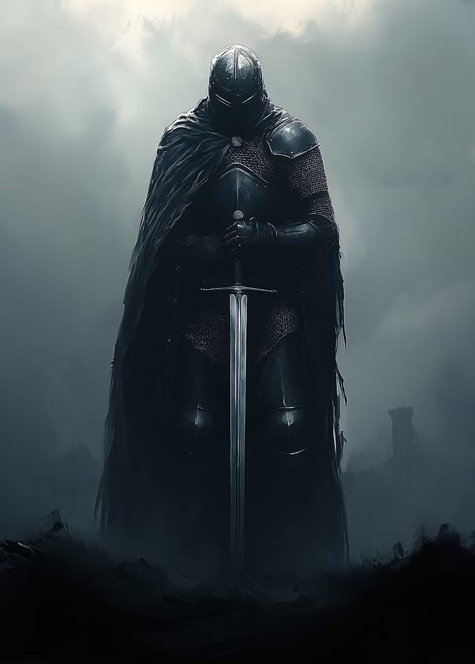 Dark Knight in Fog